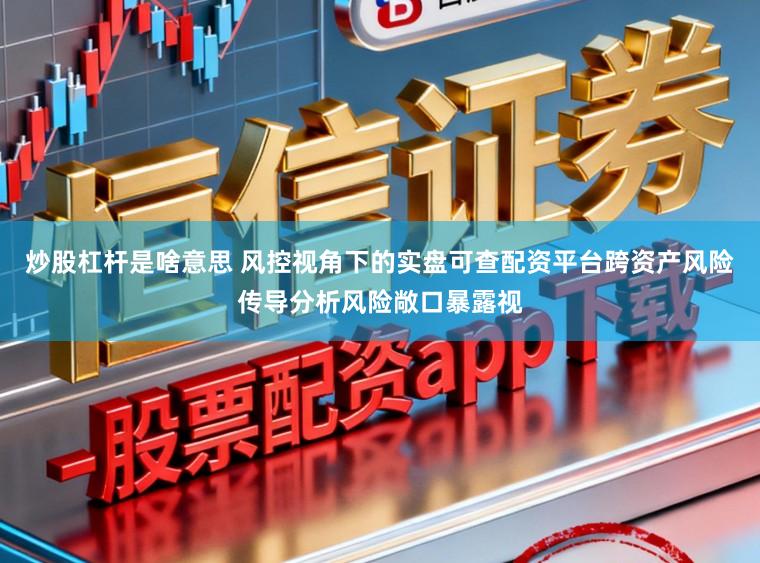 炒股杠杆是啥意思 风控视角下的实盘可查配资平台跨资产风险传导分析风险敞口暴露视